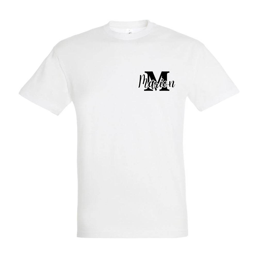 T-SHIRT UNISEXE INITIALE/PRENOM