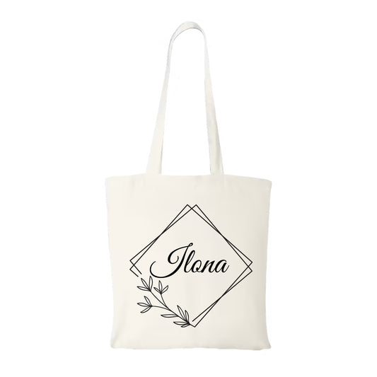 TOTE BAG LOSANGE FLEURI